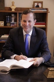 Attorney Peter Lubin at his desk